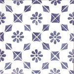 carrelage mural motif bleu