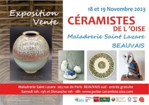Exposition de Céramique par l'association des Potiers et Céramistes de l'Oise Maladrerie Saint Lazare 2023 Beauvais