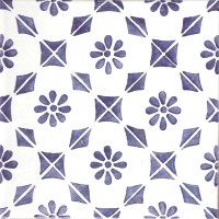 carrelage mural motif bleu