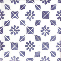 carrelage mural motif bleu
