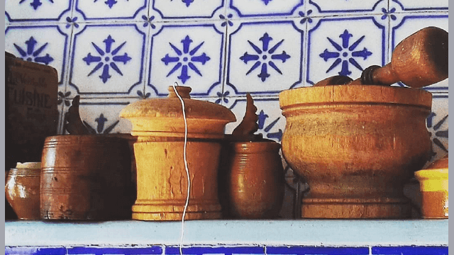 Frise en faïence de la cuisine de Monet à Giverny carrelage cuisine Monet Giverny